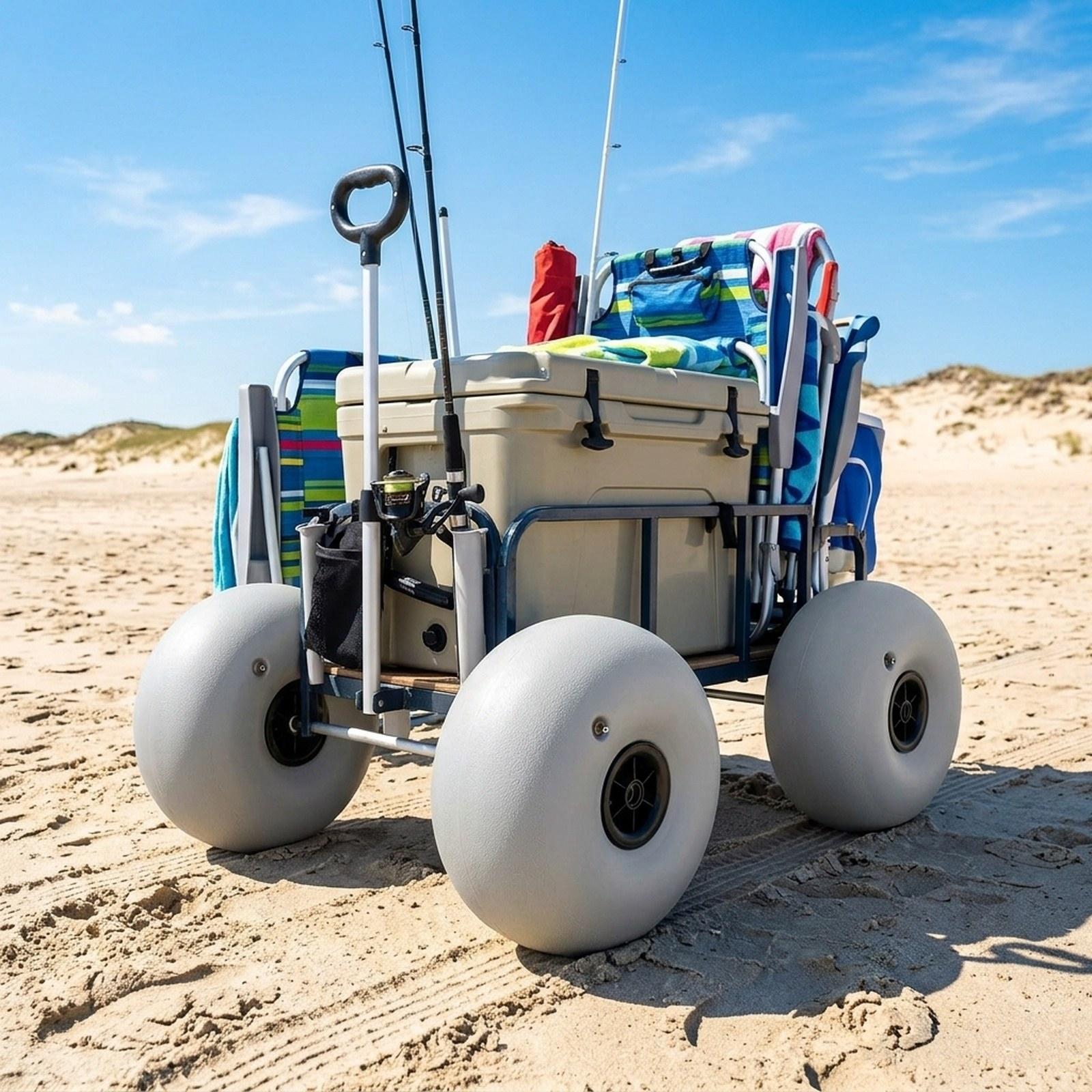 Fishing Kayak Cart - Beach Cart Sand Wheels 16 Inch