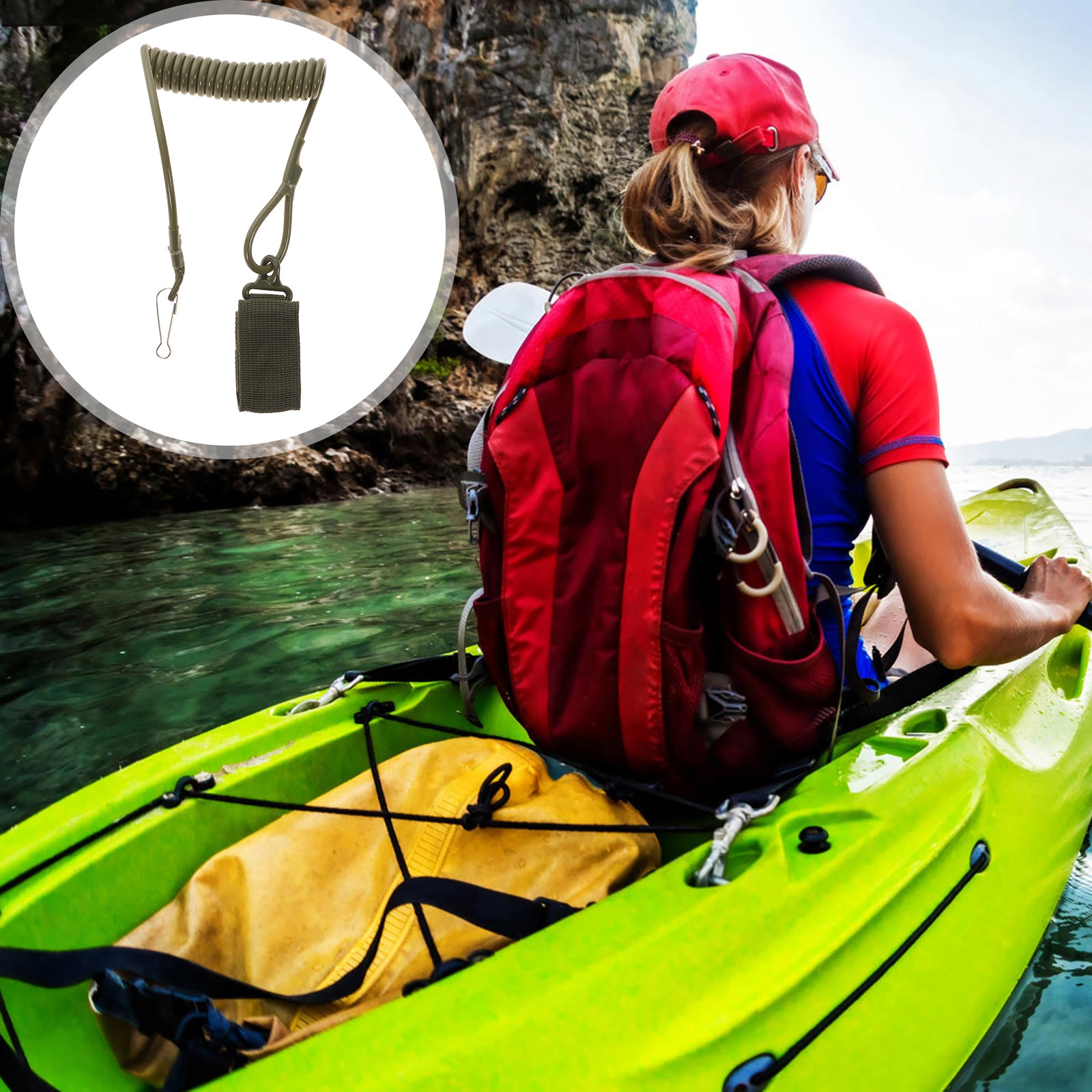 1Pcs Kayak Paddle Leash Adjust - Fishing Kayak Paddle Leash 评论和价格