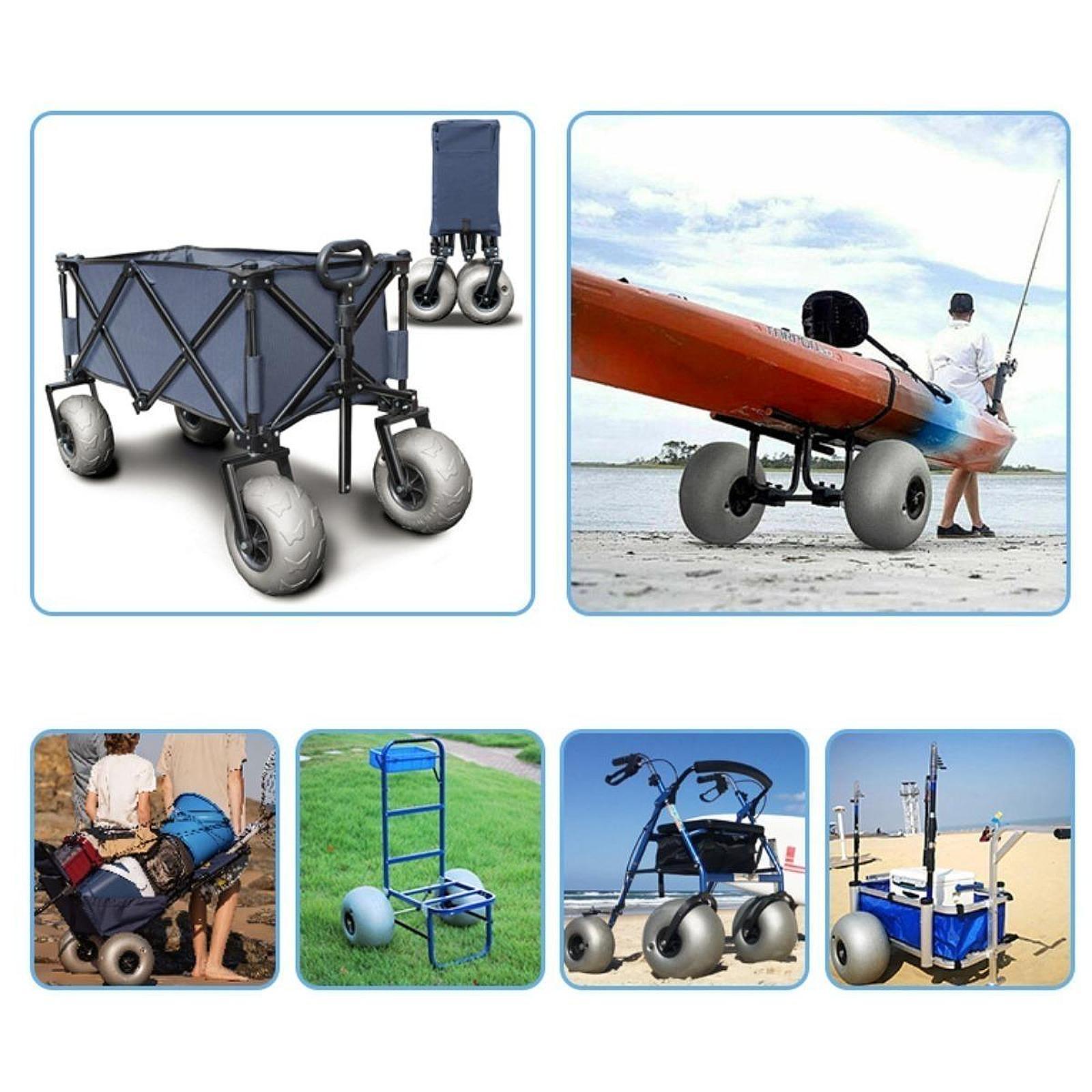 Beach Cart Sand Wheels 16 Inch - Fishing Kayak Cart 评论和价格